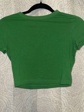 wild fable Green Short Sleeve Crewneck Crop Top